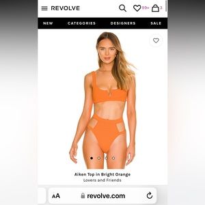 COPY - New with tags! Lovers and friends  Aiken bright orange bikini set size s…